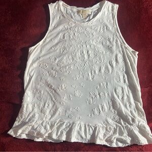 MICHAEL Michael Kors Cream Textured Tank Top